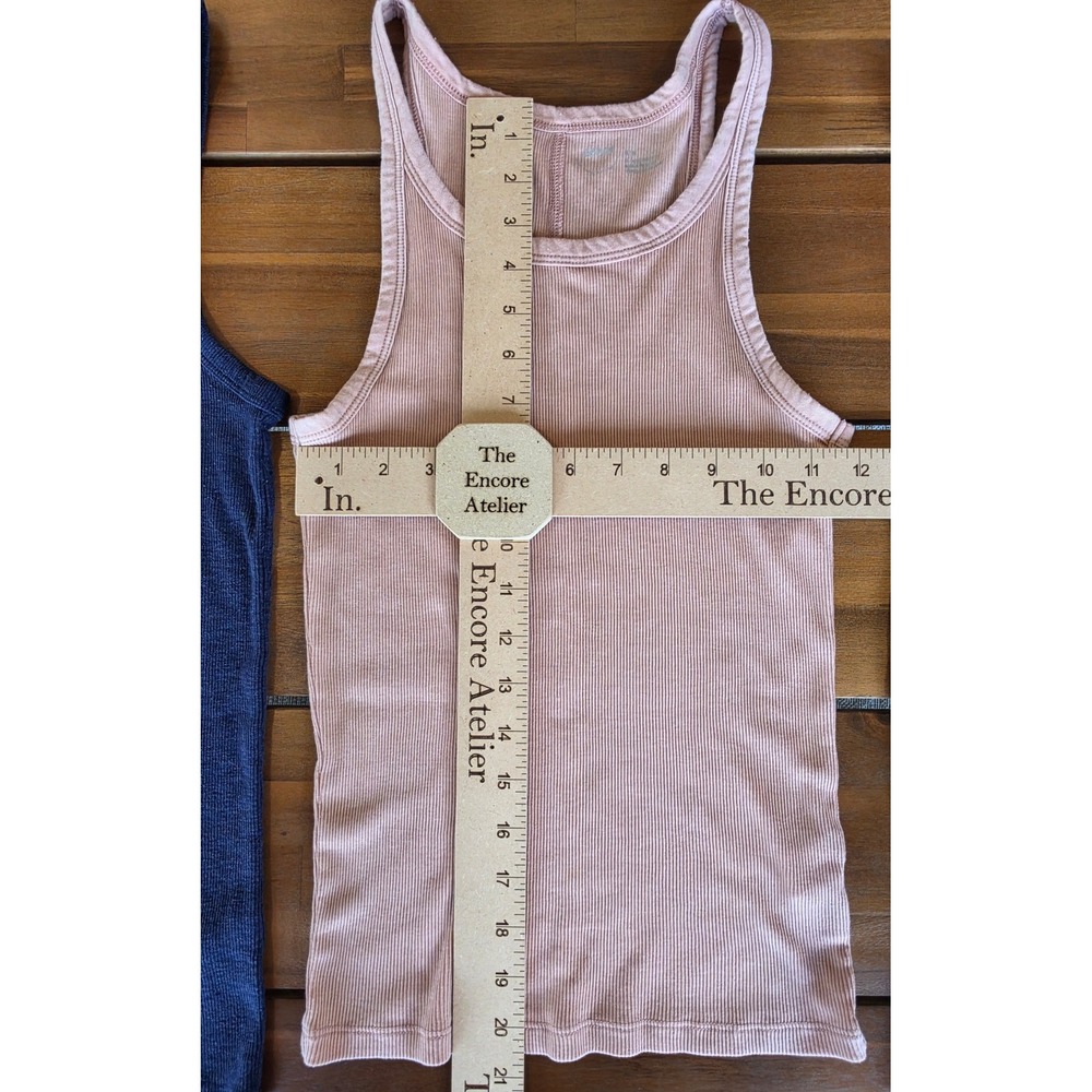 Aerie Womens Ribbed Tank Top Bundle of 3 Navy Pink Gray Size S/M Y2K Bella Retro - Picture 7 of 10